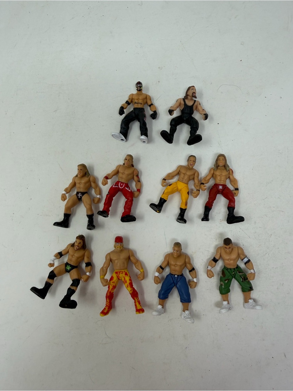 Lot of 12 WWE WWF Jakks Pacific Micro Aggression 2" Mini Wrestling Figures 2006